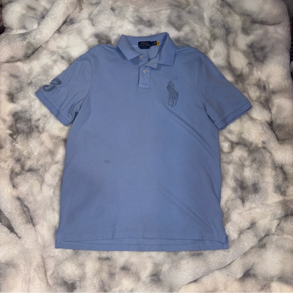 Ralph Lauren Men's Light Blue Polo Shirt